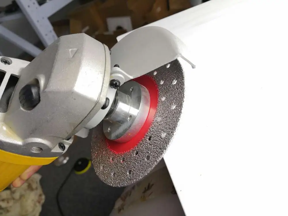 DT-DIATOOL 1pc M14 or 5/8-11 Thread Vacuum Brazed Double Side Coated Diamond Cutting Grinding Wheel For Cut Shapen Grind Smooth
