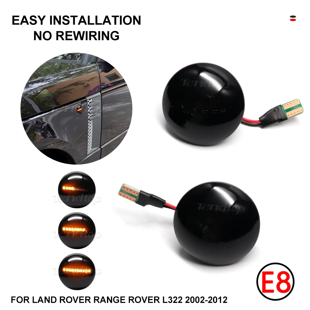 

Dynamic Flashing Led Side Marker Turn Signal Light For Land Rover Range Rover L322 2002-2012 Indicator Lamp