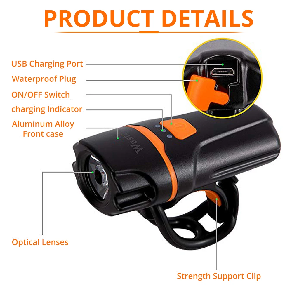 5200 мАч MTB водонепроницаемый велосипедный фонарь перезаряжаемый 6 режимов
