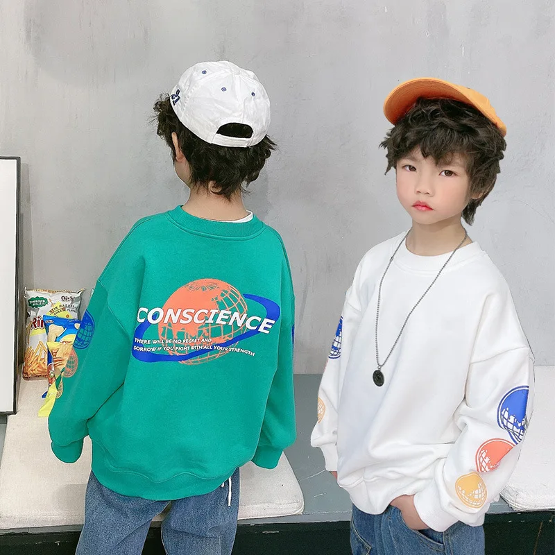 Новинка Весна 2022 модный брендовый свитер для мальчиков и девочек детские топы