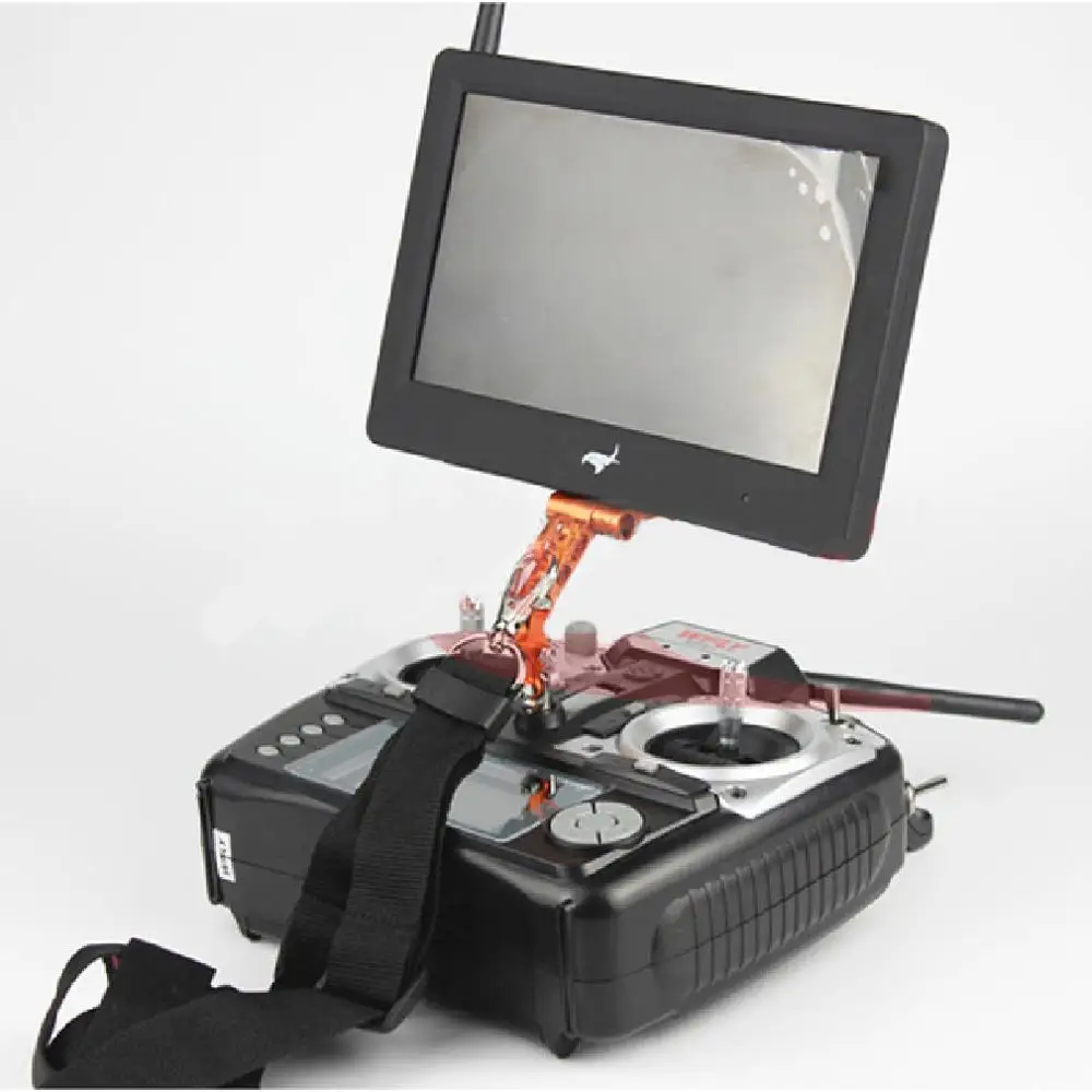 RC FPV монитор держатель дисплей Монтажный кронштейн для DJI JR Futaba Frsky FS-i6 JR Радиолинк at9 передатчик алюминиевый сплав