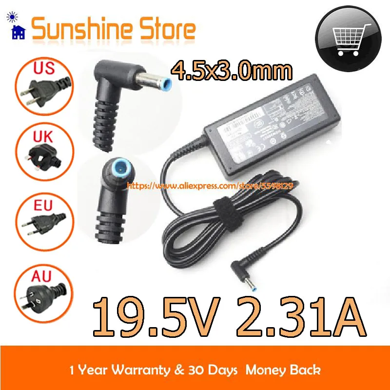 Оригинальная модель 19,5 в, а, Φ адаптер для HP Φ 13-m110dx Φ X360 15-U437CL 17-Y001NF Y9F96UT # ABA