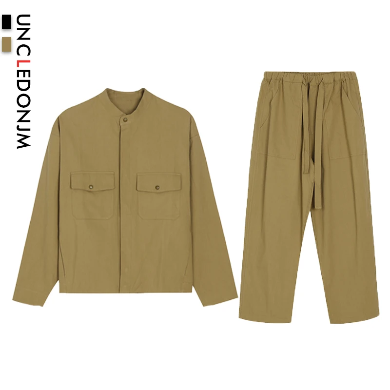 UNCLEDONJM 2 предмета мужские комплекты/костюмы осенняя верхняя одежда цвета хаки