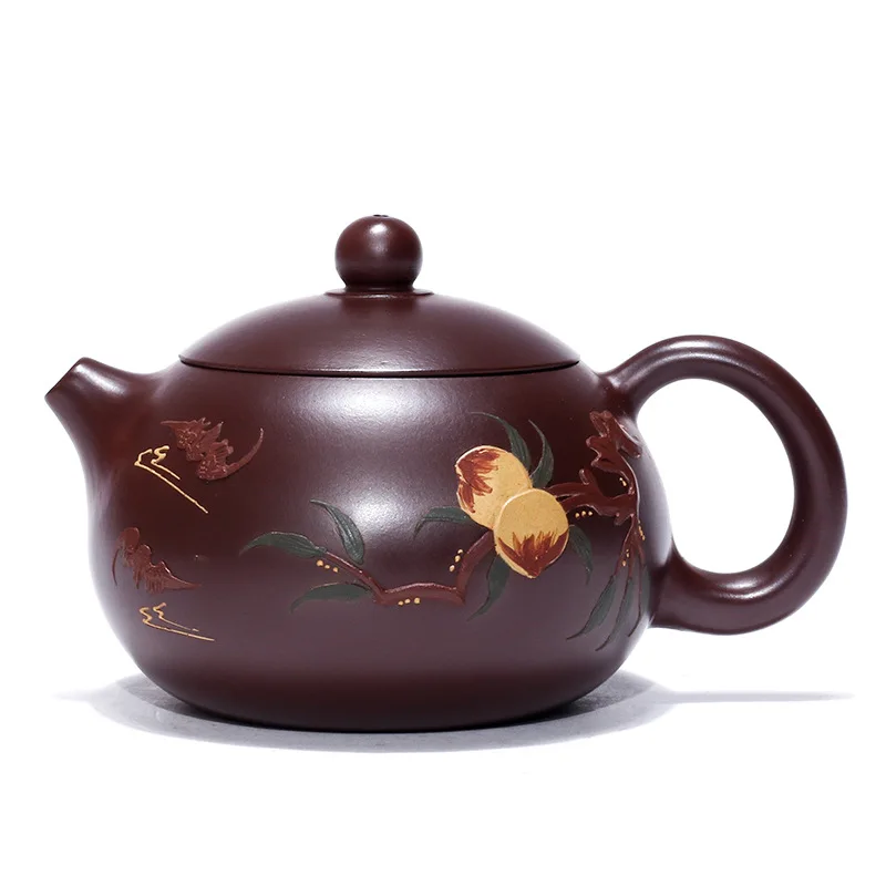 

Yixing Zizhu nishoutao Xishi Zisha teapot hand painted traditional teapot