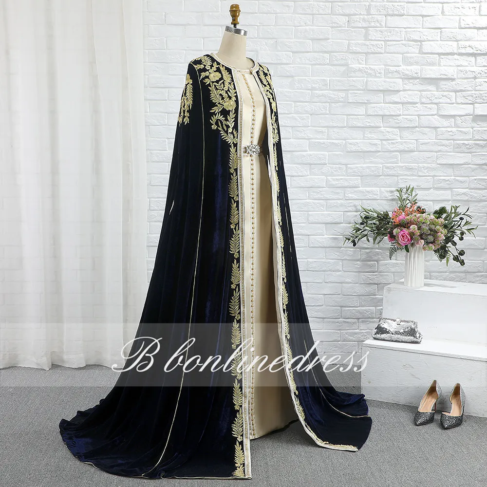 Bbonlinedress длинное вечернее платье с аппликацией Арабская абайя марокканское