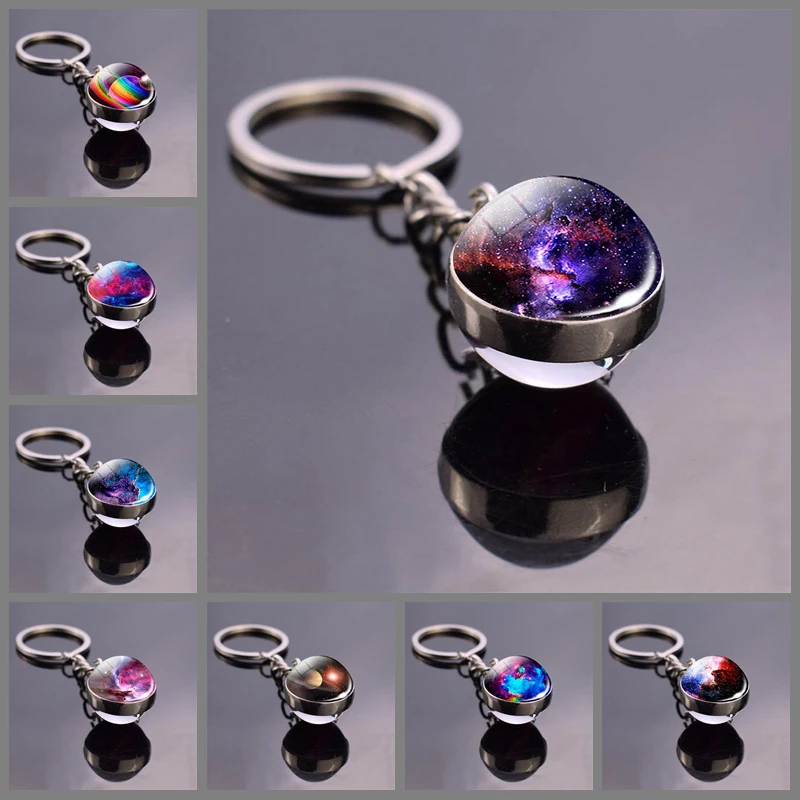 Вселенная Галактика планета стеклянный брелок космическое стекло кабошон шар