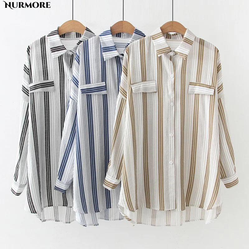

Nurmore Женские Модные Цветные ранние офисные женские повседневные рубашки шикарные Блузы Топы