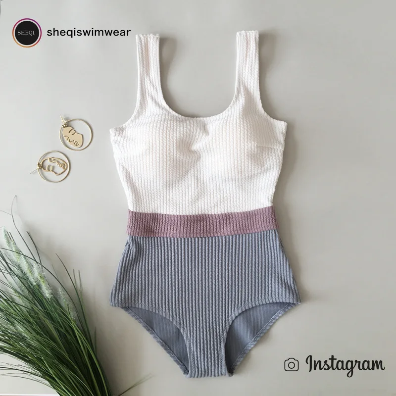 

One Piece Women Swimsuit Swim Wear With Push Up Whole Swimwear 2021 New Skirt Cover Look Korean Print Polyester Sierra Surfer