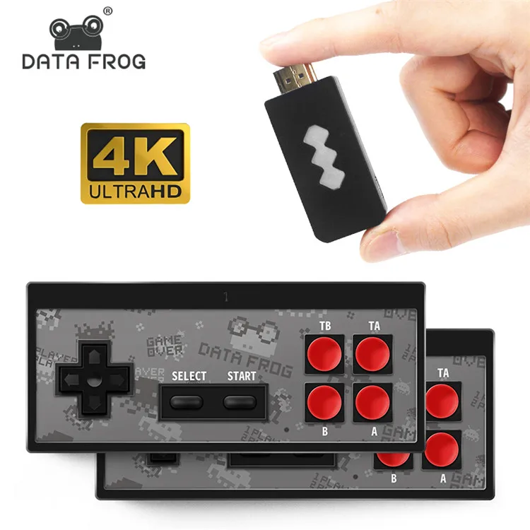 Данные лягушка 4K HDMI видео игровая консоль встроенный в 568 классические игры мини ретро консоль беспроводной контроллер HDMI выход двойной проигрыватель