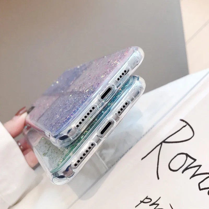 Чехол GYKZ с блестящими блестками для iPhone XR XS MAX X 7 8 6 6s Plus Модный мягкий силиконовый