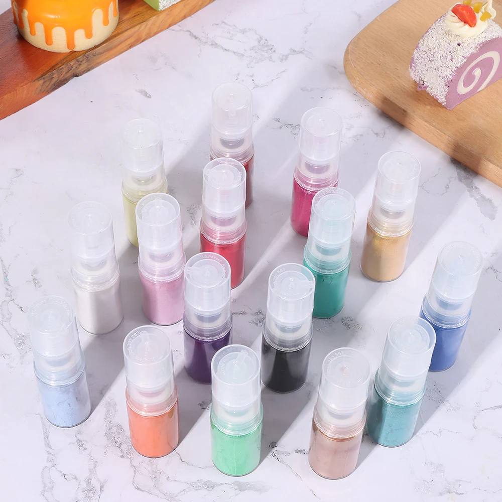 5g съедобный золотой порошок бутылка-спрей для мусса Блестящая серебряная