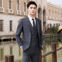 mens jacket trouser costume homme spring autumn suit men korean slim professional two piece sets wedding best man dresses