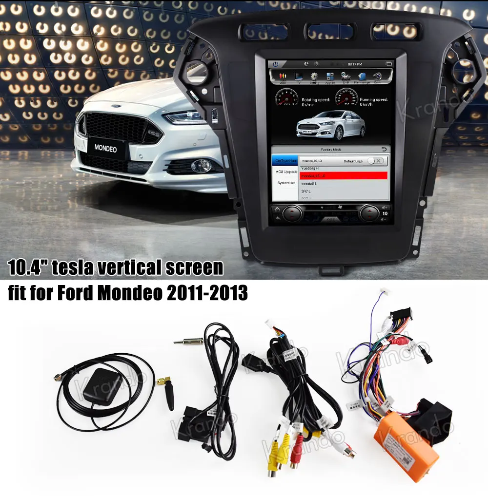 Krando Android 8,1 10," Tesla вертикальный экран для FORD Mondeo 2011-2013 Автомобильная Радио Навигация dvd развлекательная система плеер