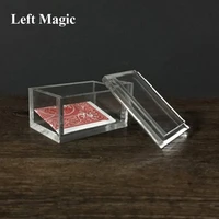 paragon 3d dvd and gimmick magic tricks card to clear box magia magician close up illusions prop mentalism transparent box