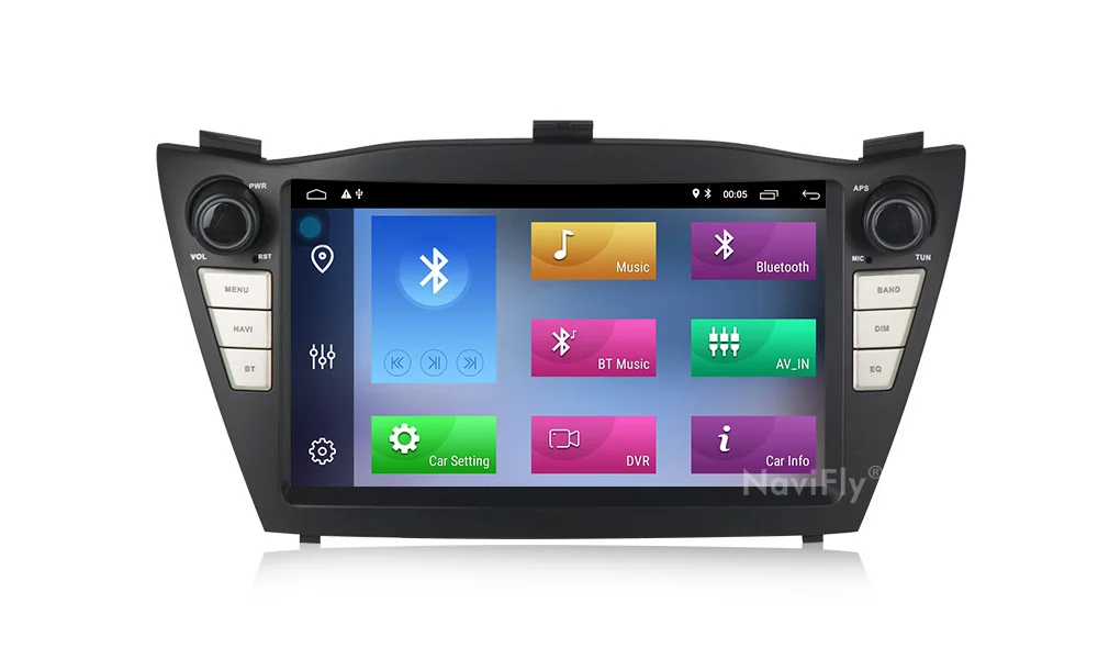 NaviFly " Android 9 автомобильный мультимедийный плеер для hyundai IX35 TUCSON 2009 2010- Wifi RDS gps Navi 2+ 32G hd-навигатор для автомобиля BT