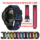 Ремешок для наручных часов Garmin Fenix 6X 6 6Pro 5X 5 3HR Forerunner 935 945, силиконовый, 22 мм