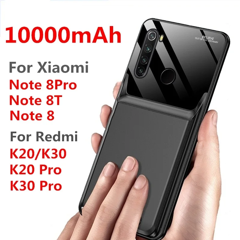 Чехол для зарядного устройства на 10000 мА · ч Xiaomi Redmi Note 8T 8 Pro K20 K30 внешний резервный