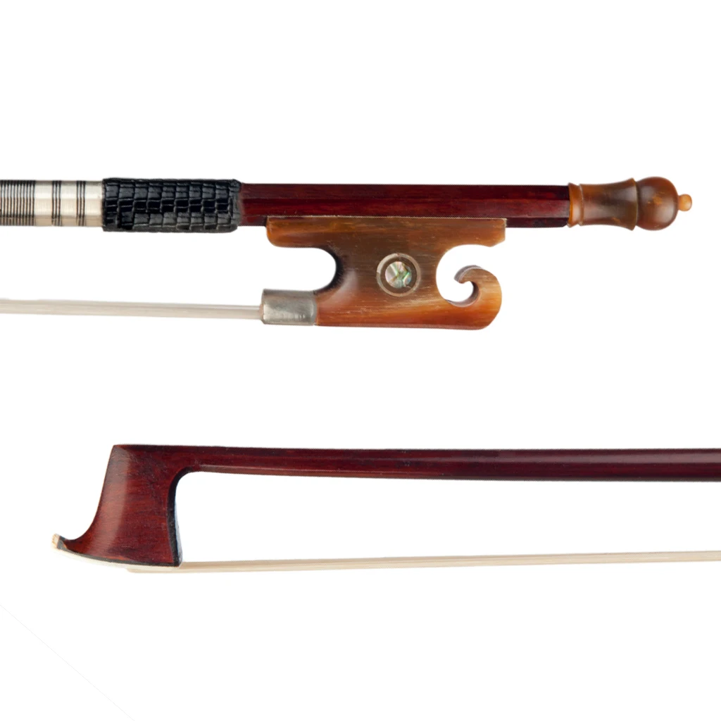 LOMMI 4/4 Violin Bow Pernambuco Bow Round Stick OX Frog Mongolia Horsehair Lizard Skin Grip Bow Well Balance enlarge