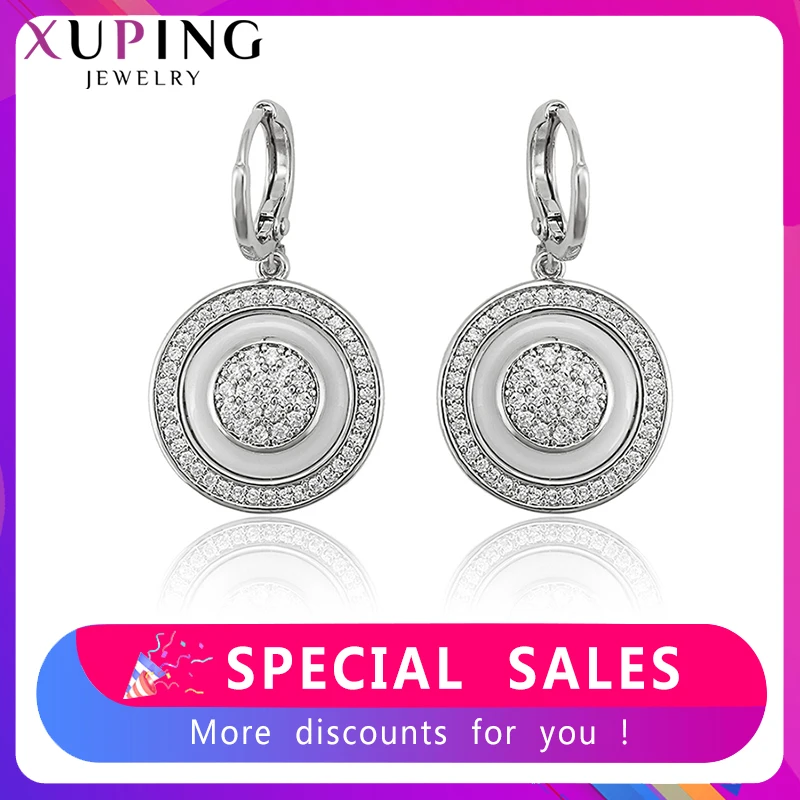 Xuping модные ювелирные изделия простой круглый дизайн с родиевым цветным