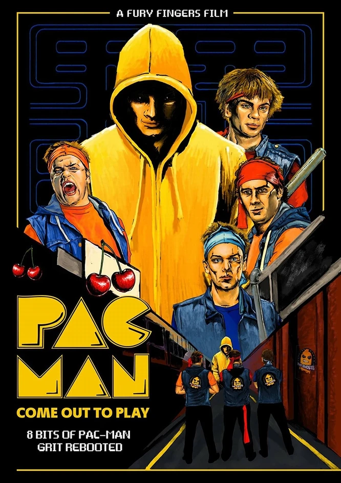 Геометрический винтажный рекламный постер Pacman для видеоигр ретро-Картина на