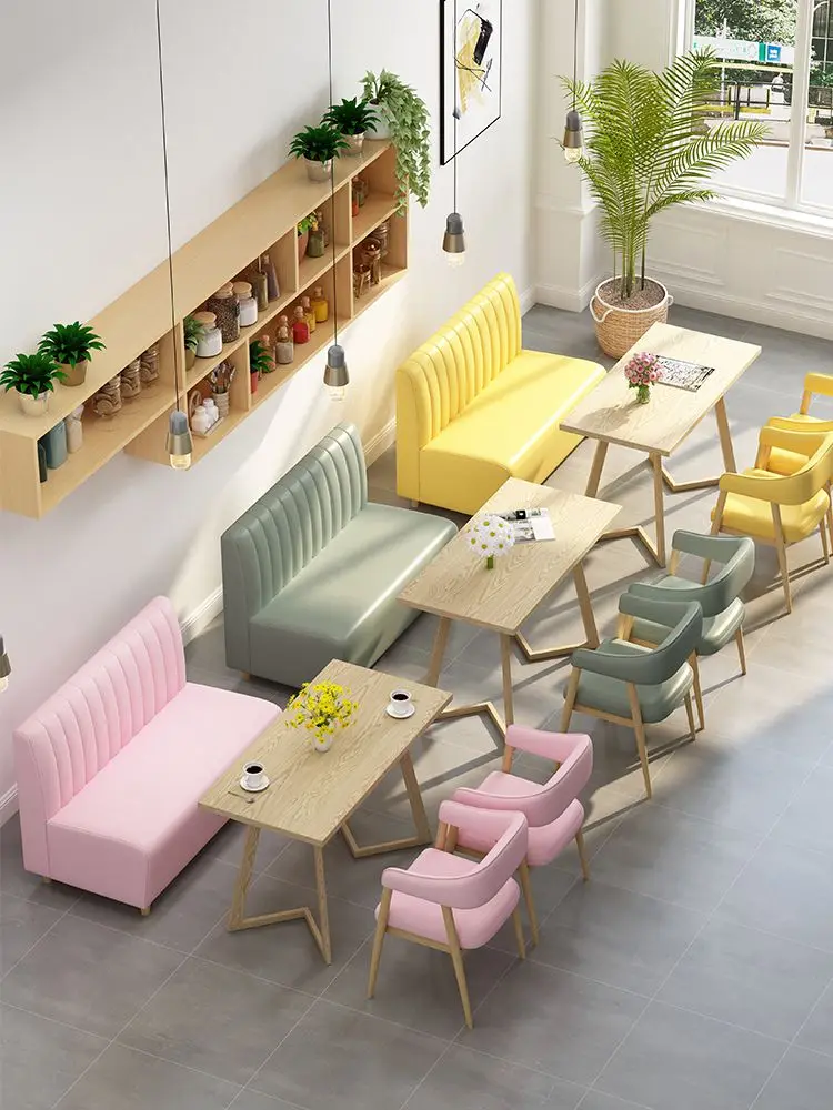 Небольшой диван стул для десертного магазина чайного кафе один деревянный