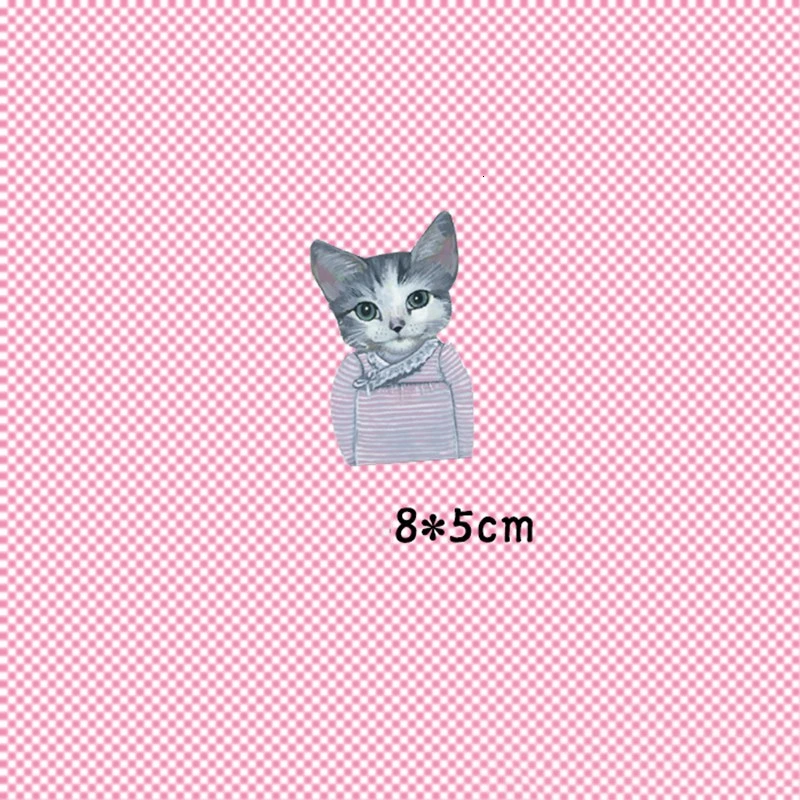 Модные нашивки из ПВХ deal with it с котом и карманом для термопечати футболки девочек