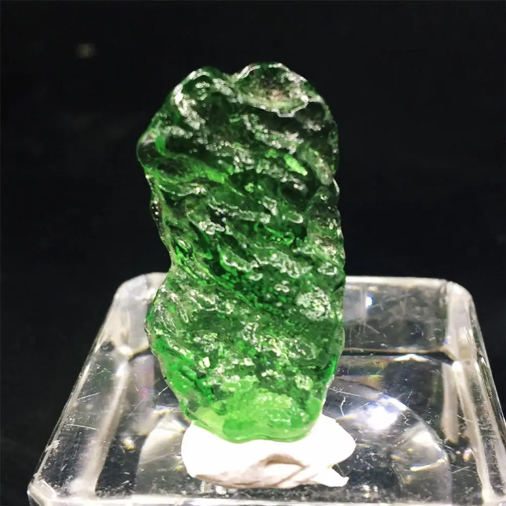 1 шт. зеленый молдавит Чешский метеорит ударное стекло грубый камень кристалл