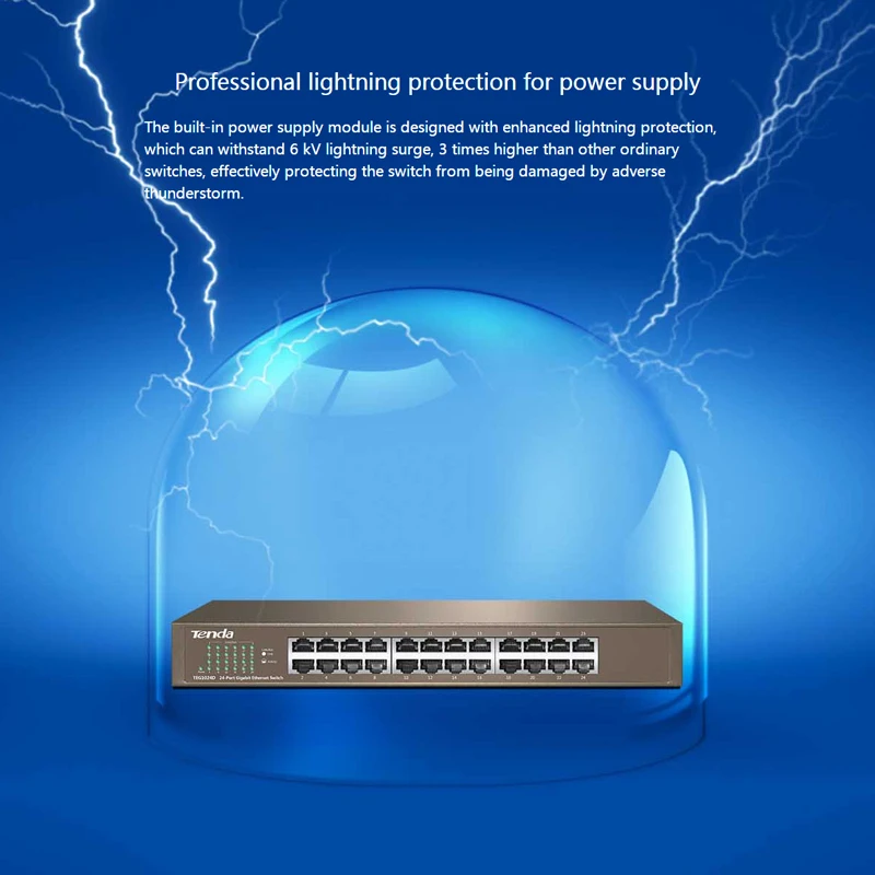 Tenda TEG1024D 24 порта Gigabit Ethernet Switch 10/100/1000Mpbs сетевой коммутатор Auto MDI/MDIX | Компьютеры и