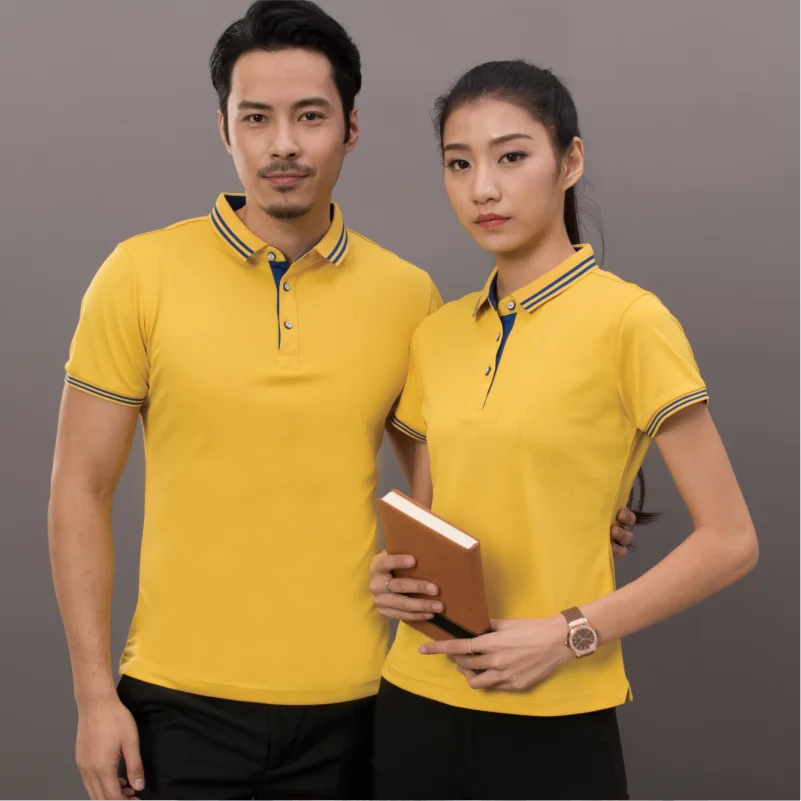 Мужская и Женская Повседневная рубашка поло YOTEE деловая с коротким рукавом