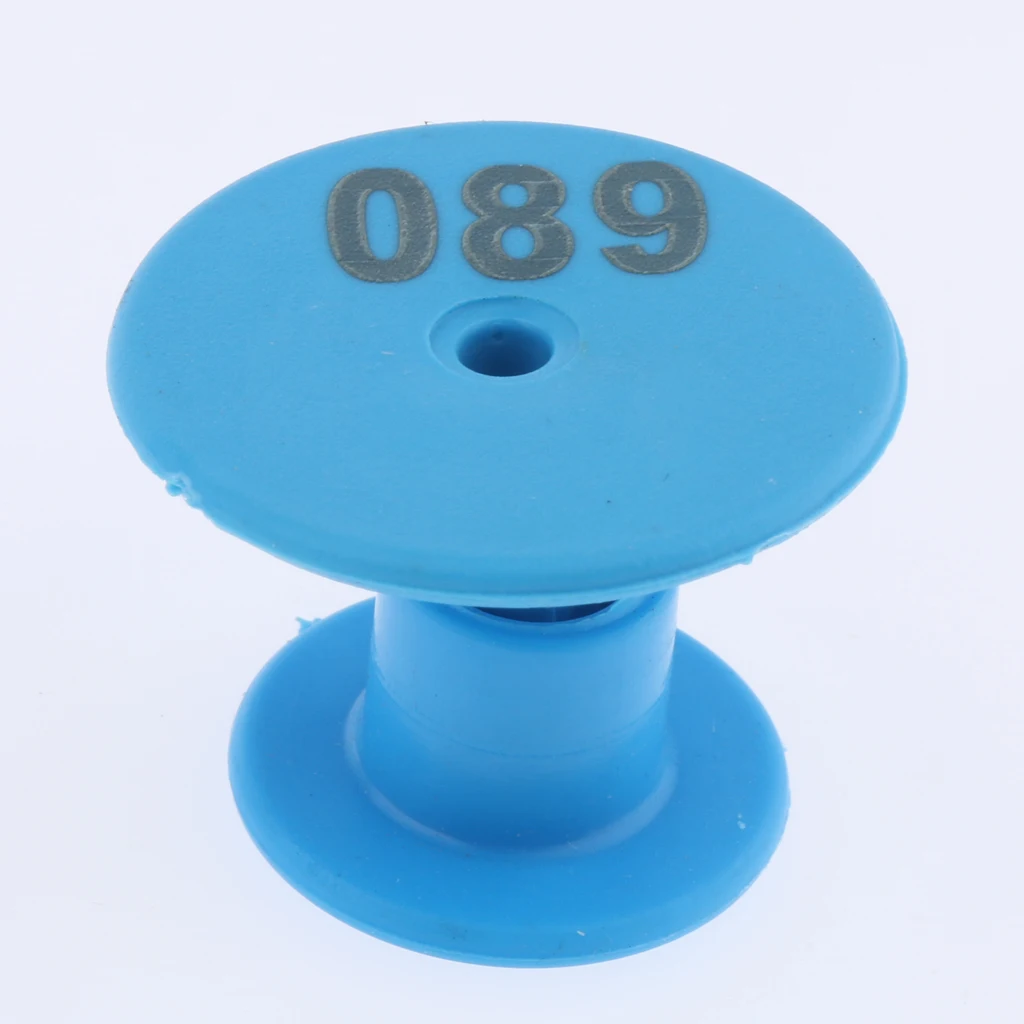 100xNumbered Identification Ear Tag for Pig Sheep Cow Blue 001 to 100 | Дом и сад