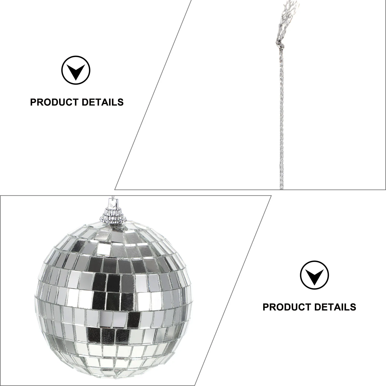 

3PCS Reflective Balls Decorative Reflective Shining Ball Pendants for Disco Club KTV Party
