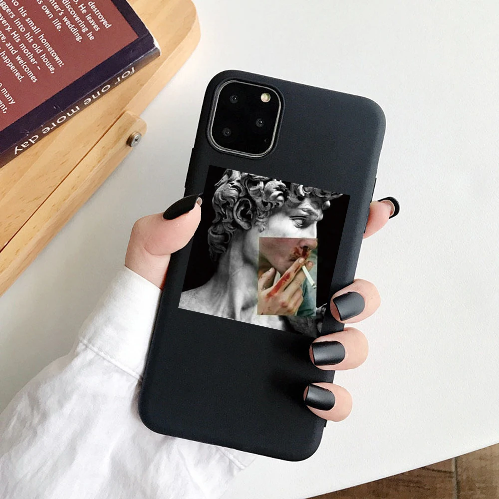 Давид Мона Лиза для iphone 11 11Pro Max 5S SE чехол для телефона для iphone XS Max XR X 6S 6 7 8 Plus мягкие ТПУ чехлы накладки оболочка