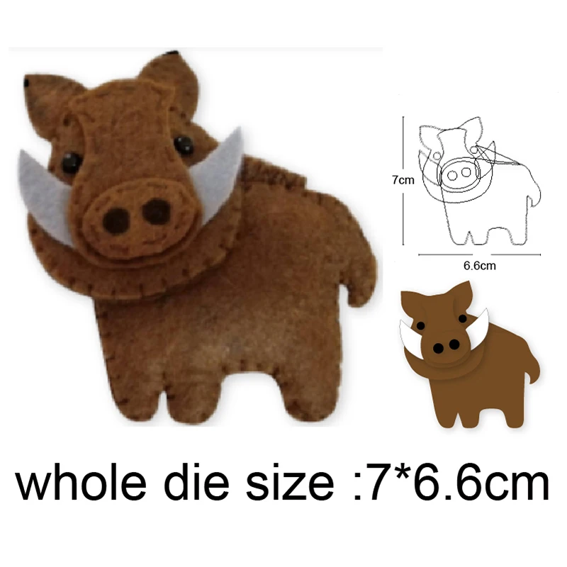 

2020 New Wild boar Animal Metal Cutting Dies Stencil Scrapbooking DIY Album Stamp Paper Card Embossing