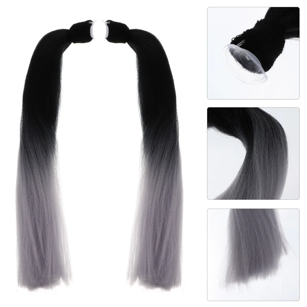 

1 пара косичек для шлема мотоциклетный шлем косички для конского хвоста с присоской