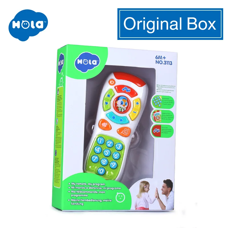 HOLA TOYS 3113, детские игрушки, электрический пульт дистанционного управления, светильник и музыка для детей, подарки - Цвет: ORIGINAL BOX