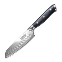 sunnecko 5 damascus santoku knife japanese vg10 steel sharp blade kitchen knives sanding g10 handle cleaver slicing cutter tool