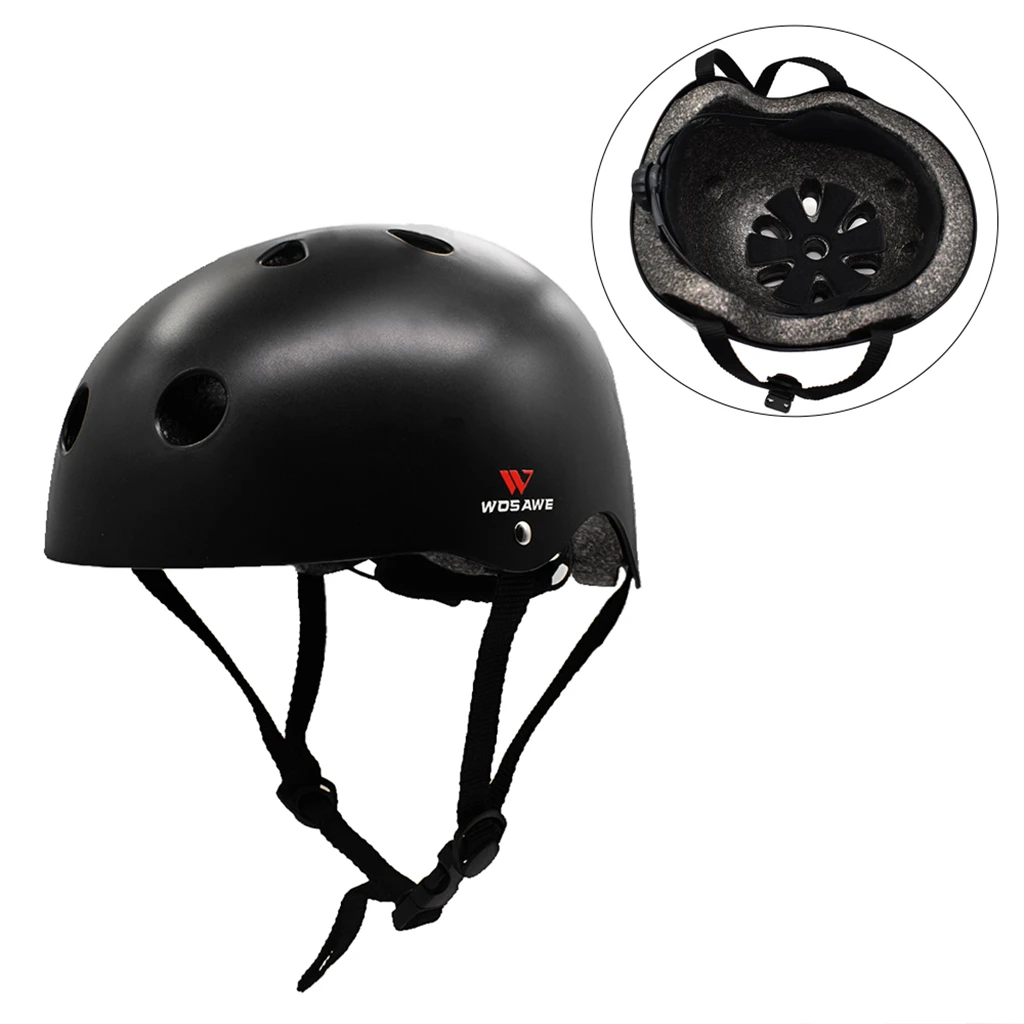 

Skateboard Helmet for Multi-Sports Skateboarding - Impact Resistance & Ventilation - Black - Multiple Sizes