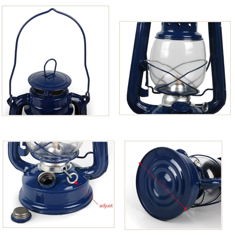 

Retro Classic Kerosene Lamp Dimmable Lanterns Wick Portable Camping Light Decor