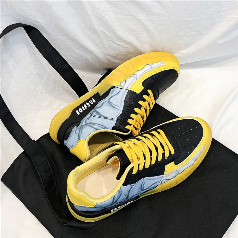 Граффити устойчивые туфли на шнурках Уличные прогулочные легкий Мужская обувь