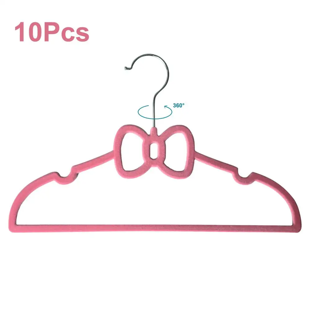 Percha con forma de mariposa para ni&ntilde;as, gancho de acero inoxidable giratorio de 360 grados, se puede doblar sin deformaci&oacute;n, 10 piezas-1