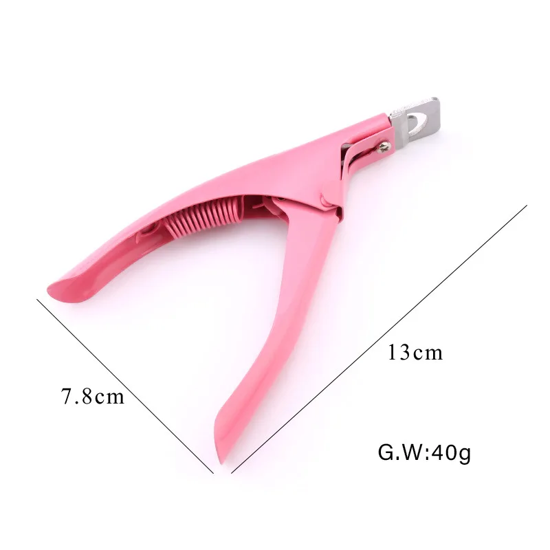 

Professional Nail Art Clipper Special Type U Word False Tips Edge Cutters Manicure Colorful Stainless Steel Nail Art Tools