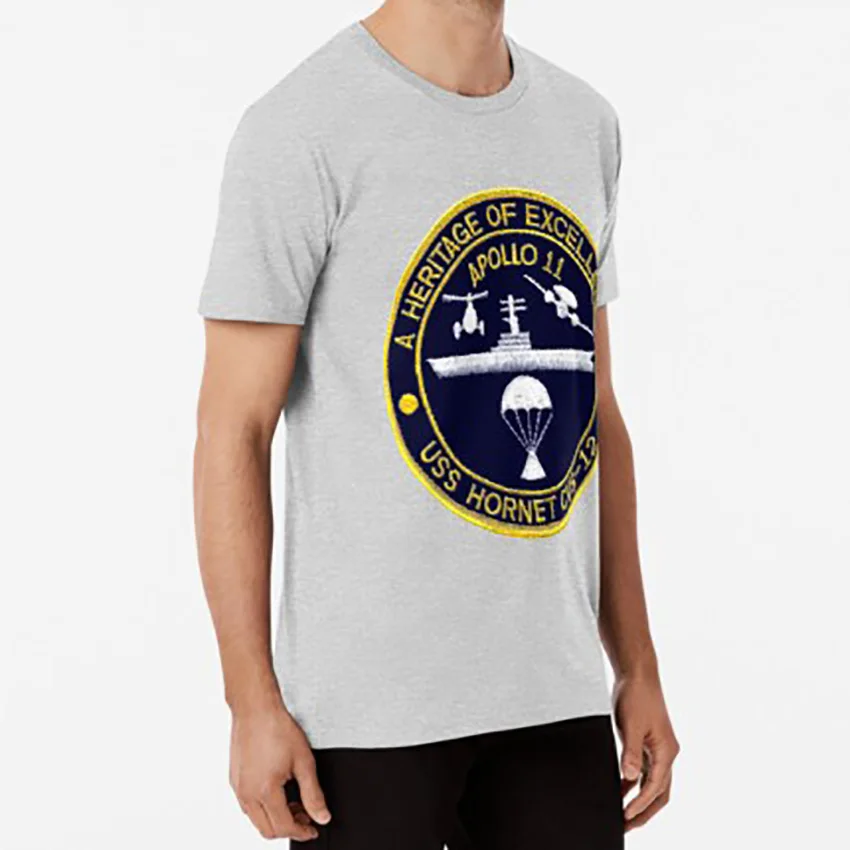 USS Hornet CVS-12 официальный Apollo 11 Recovery Crest Футболка apollo program uss okinawa lph 3 iwo jima class amphibious assault