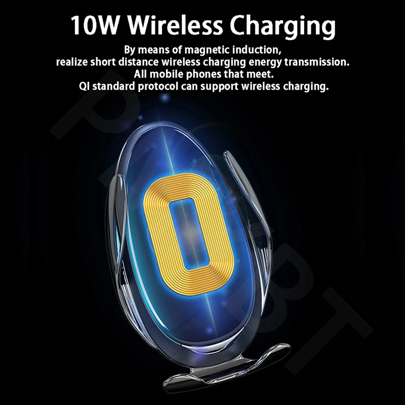 Автомобильное беспроводное зарядное устройство 10 Вт Быстрое для iphone 11 X samsung huawei Xiaomi LG умное автоматическое зажимное крепление на вентиляционное отверстие Автомобильный держатель для телефона