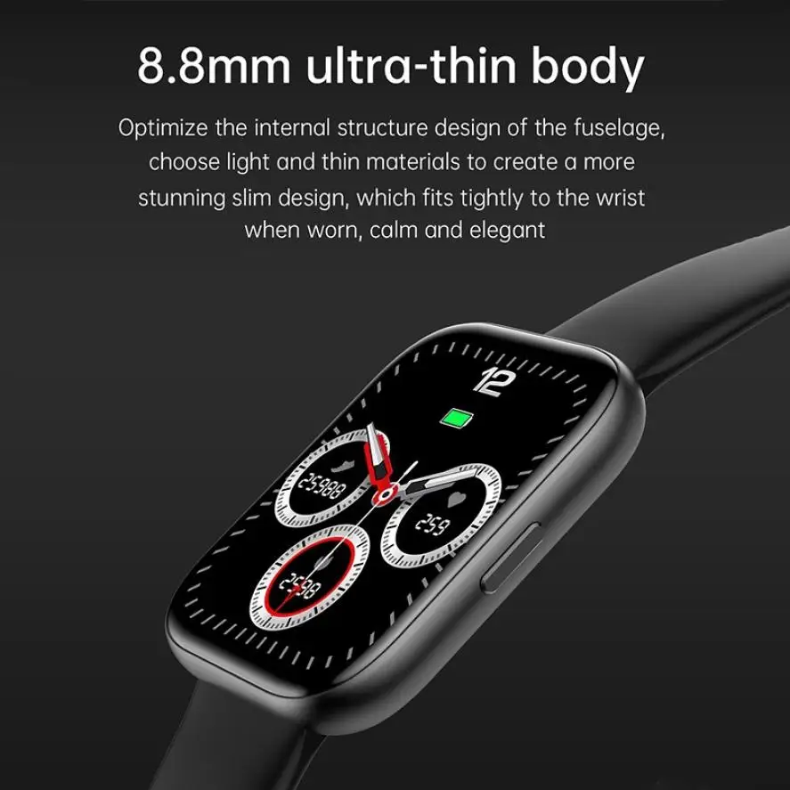 

G69 1.69" Full Touch Smart Watch Men Women IP68 Waterproof Fitness Tracker Heart Rate Blood Pressure Monitor Sports Smartwatch