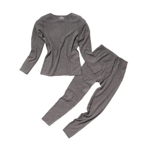 Пижамный комплект для мальчиков и девочек, Осень-зима, теплый, однотонный, домашняя одежда для сна, 2021