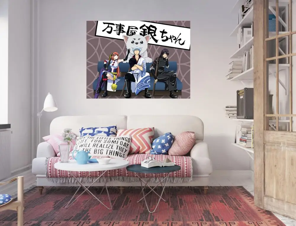 [Самоклеющиеся] 3D наклейки Gintama 101 японского аниме настенные AJ обои для живота -