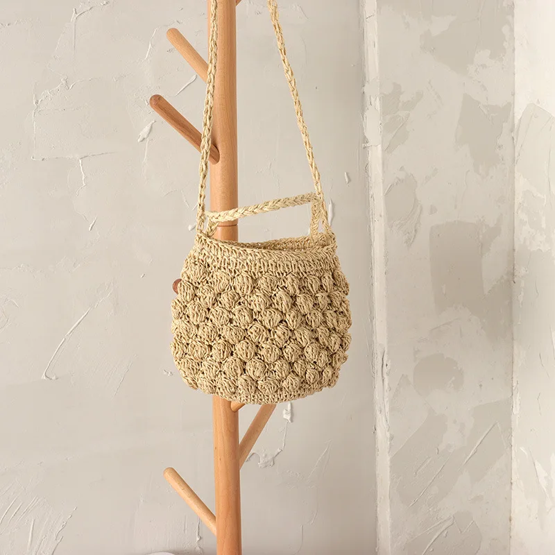 Индивидуальная плетеная вручную соломенная Детская сумка Cossboday с фруктами и