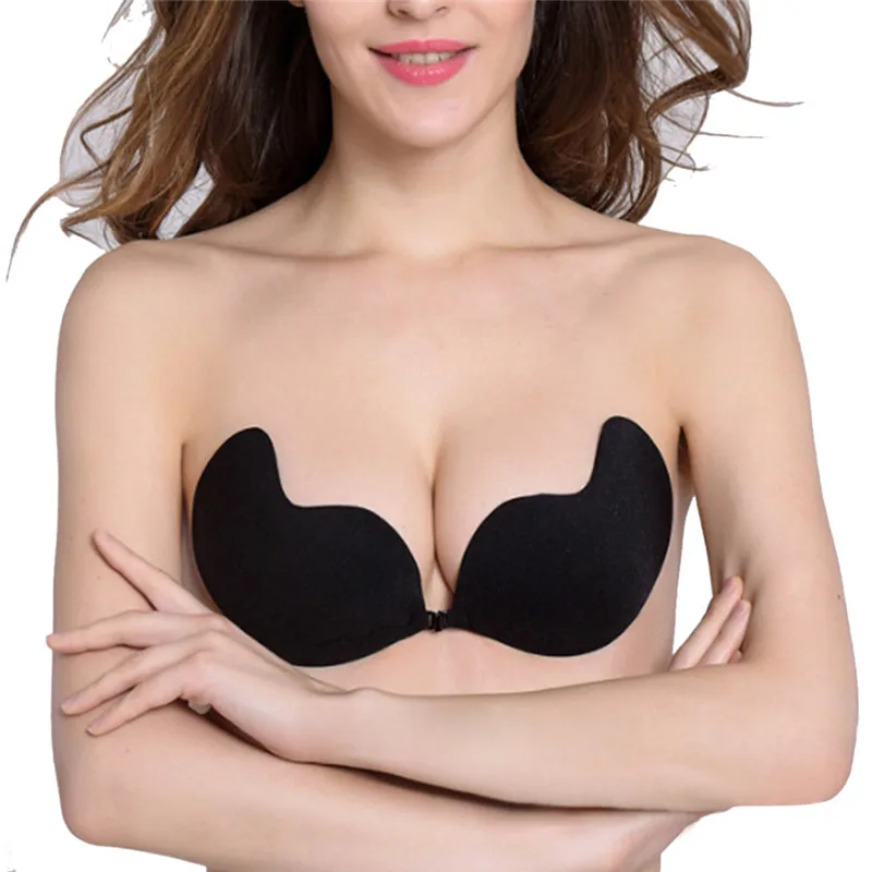 

Strapless Silicone Push Up Invisible Bra Self Adhesive Plus Size Seamless Bra