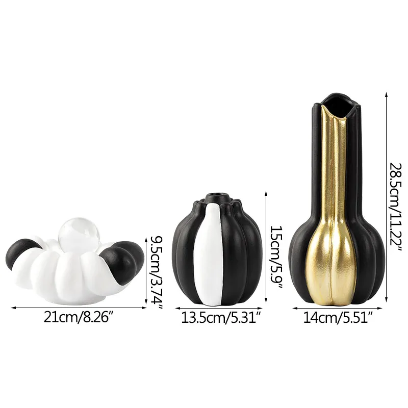 

Nordic Frosted Ceramic Pumpkin Vase Hydroponic Contracted Flower Vase Desktop Crafts European Home Decoration Wedding Gifts