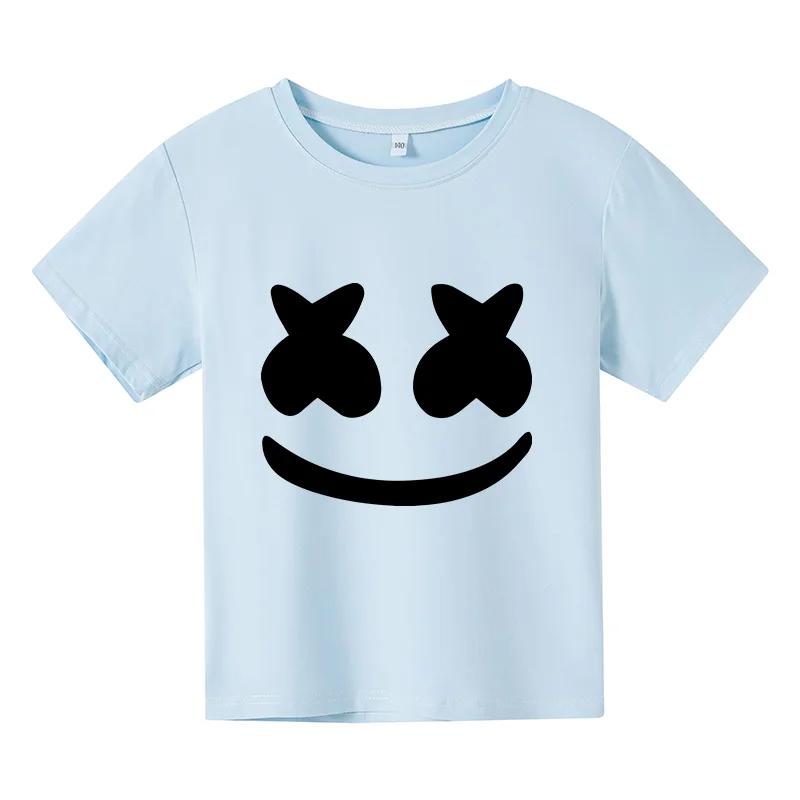 

New Boys and Girls 4T-14T Printed Casual Children's Summer Clothes Harajuku Children's Fashion Pure Cotton Short Sleeves
